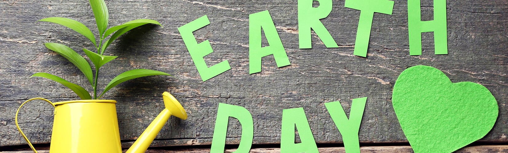 Earth Day green paper cut out
